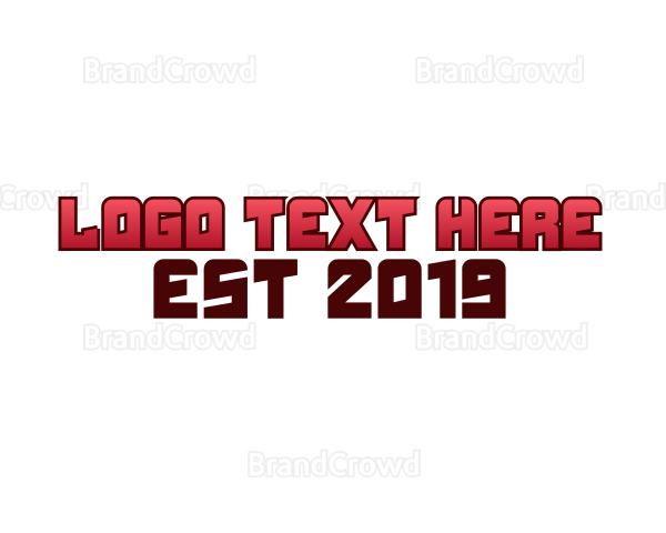 Red Bold Wordmark Logo