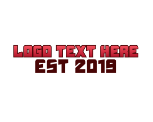 Font - Red Bold Wordmark logo design