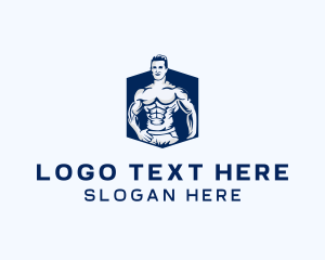 Muscle - Bodybuilding Fitness Workout logo design