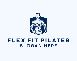 Pilates - Bodybuilding Fitness Workout logo design