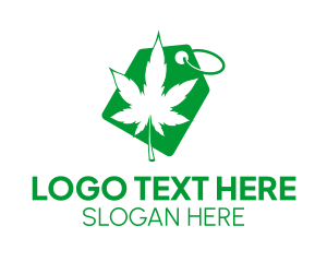 Marijuana - Marijuana Leaf Tag logo design