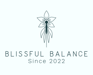 Nature Floral Acupuncture logo design