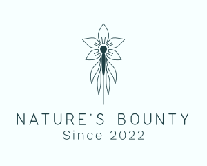 Nature Floral Acupuncture logo design