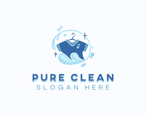 Shirt Clean Laundry logo design