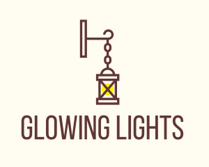 Hanging Lamp Lighting logo design