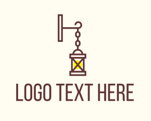 How - Hanging Lamp Lighting logo design