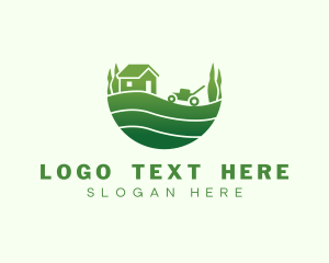 Environment - Yard Lawn Mower Landscaping logo design