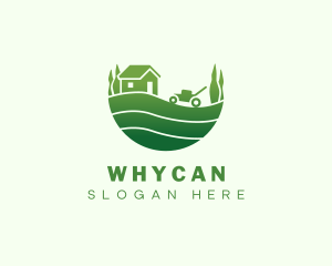 Plantsman - Yard Lawn Mower Landscaping logo design