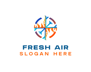 Hot Cold Ventilation logo design