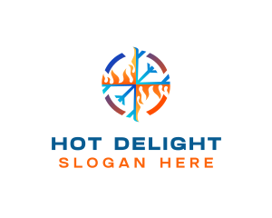 Hot Cold Ventilation logo design