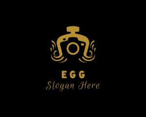 Vlogger - Gold Camera Photography logo design