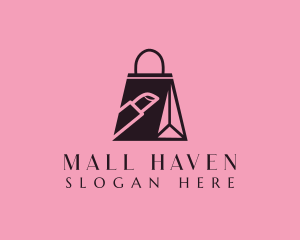 Lipstick Shopping Bag logo design