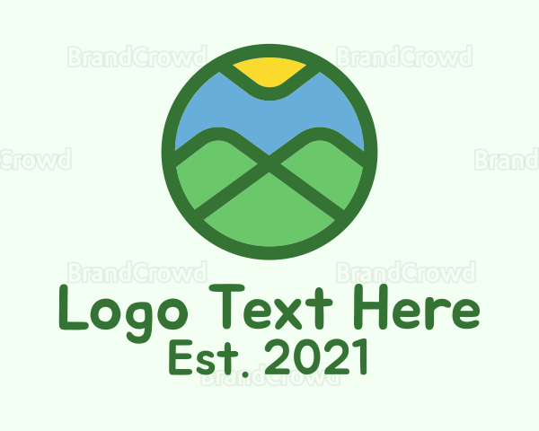 Outdoor Mountain  Badge Logo