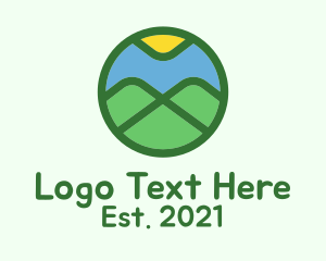 Rural - Outdoor Mountain  Badge logo design