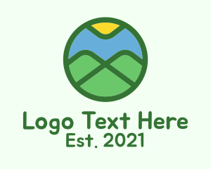 Minimalist - Outdoor Mountain  Badge logo design