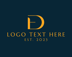 Letter Ed - Elegant Calligraphy Business logo design