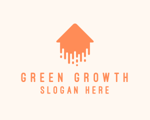 Generic Home Paint Arrow logo design