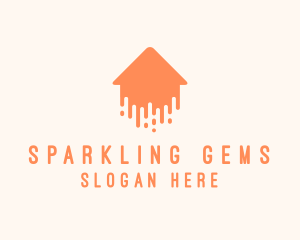 Generic Home Paint Arrow logo design