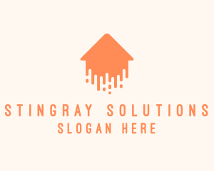 Generic Home Paint Arrow logo design