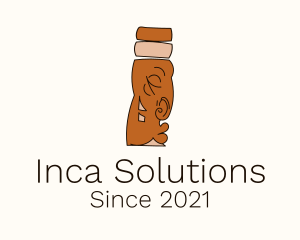 Inca - Brown Mayan Statue logo design