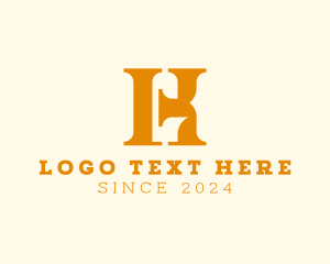 Minimalist Business Letter K logo design