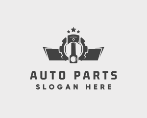 Piston Mechanic Gear logo design