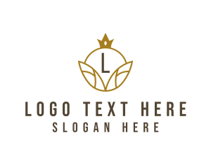 Fine Dining - Leaf Jewelry Crown logo design