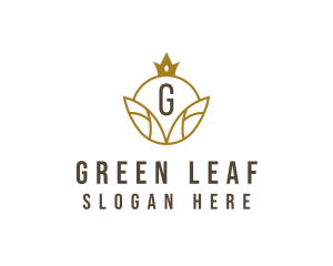 Leaf Jewelry Crown logo design