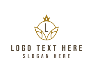 King - Leaf Jewelry Crown logo design