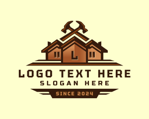 Residential - Roof Hammer Construction logo design