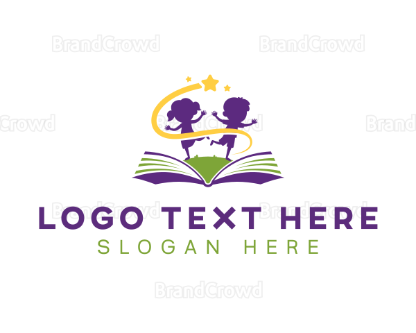 Book Children Learning Logo