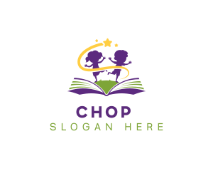 Ebook - Book Children Learning logo design