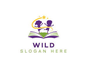 Book - Book Children Learning logo design