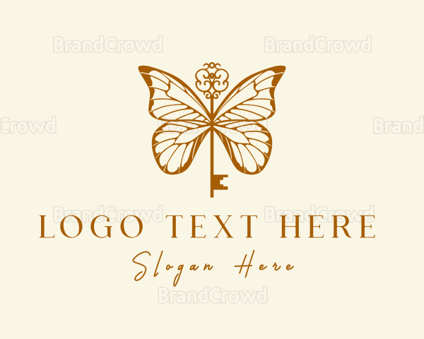 Golden Butterfly Key Logo
