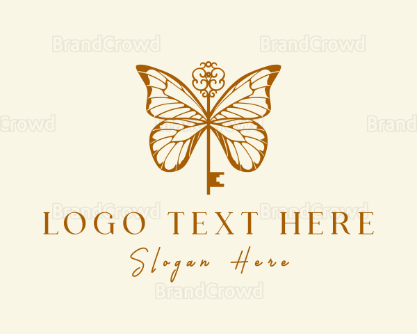 Golden Butterfly Key Logo