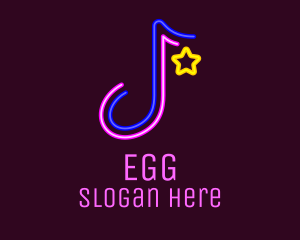 Musical Note - Neon Musical Note logo design