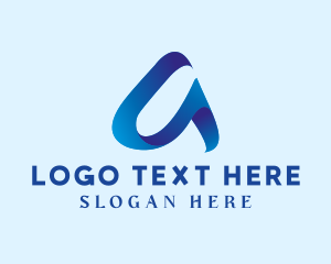 Company - 3D Triangle Letter A logo design
