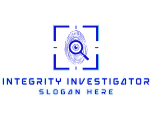 Detective Fingerprint Scan logo design