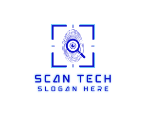 Detective Fingerprint Scan logo design