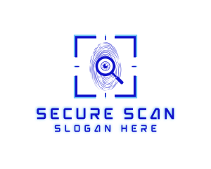 Biometric - Detective Fingerprint Scan logo design