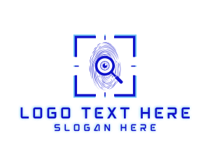 Error - Detective Fingerprint Scan logo design