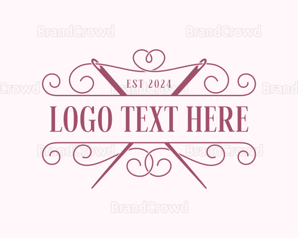 Fashion Dressmaker Needle Logo