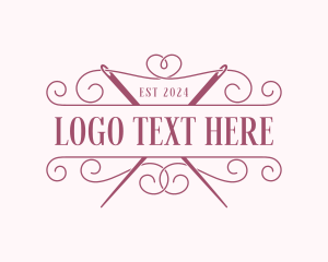 Knitting - Fashion Dressmaker Needle logo design