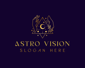 Cosmic Hands Tarot logo design