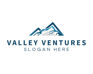 Triangle Snow Mountain Valley logo design