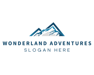 Triangle Snow Mountain Valley logo design