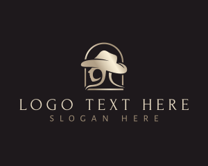 Hat - Elegant Cowgirl Model logo design