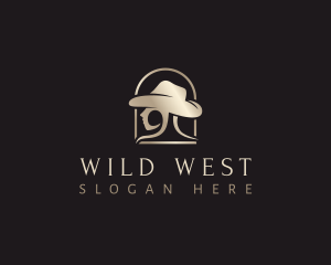 Buckaroo - Elegant Cowgirl Model logo design