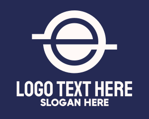 Internet Cafe - White Circle Letter E logo design