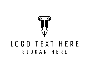 Signature - Law Colum Pen Nib logo design